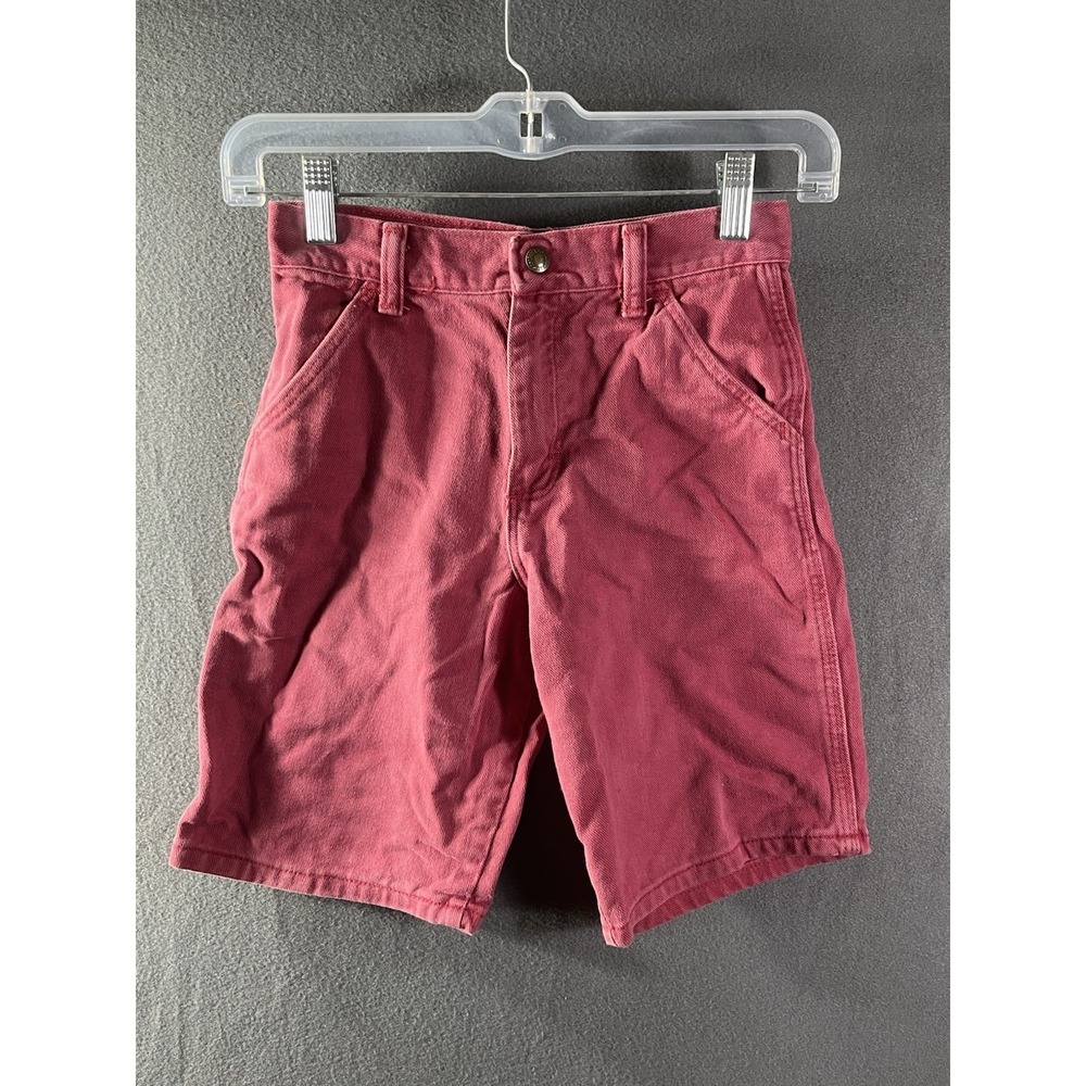 Vintage Wrangler Red Denim Shorts 10 Made in USA 1991 90s Workwear